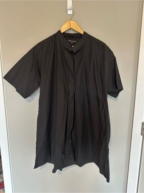 Banana Republic Black Lightweight Short-Sleeve Shirt Jacket